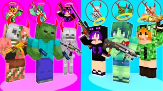 Monster School : Angel Girls and Devil Boys CS:GO - Funny Story - Minecraft Animation