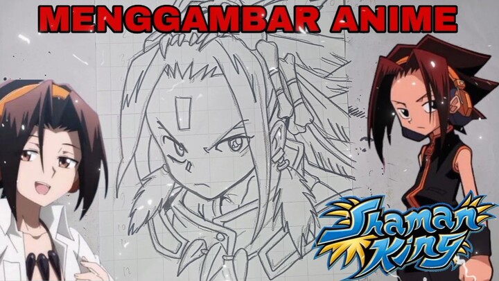 menggambar anime shaman king, Asakura yoh