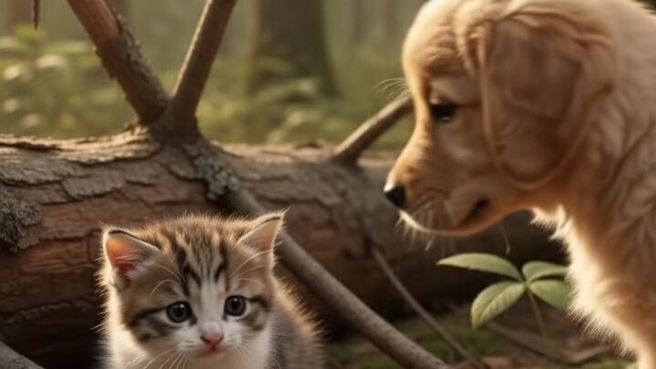 A Tiny Hero Saves a Little Kitten