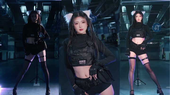 ท่าเต้นส่ายสะโพกอันเย่อหยิ่งสามมุมมอง🔥Abracadabra【กล้องตั้ง固定】