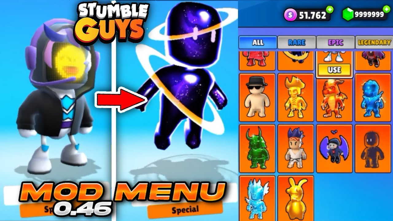 Stumble Guys: Gemas Infinitas, Moedas e Skins desbloqueadas em