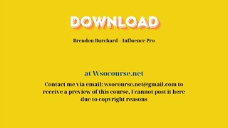 Brendon Burchard – Influence Pro – Free Download Courses