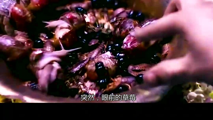 A few men were enjoying a feast of delicacies when, the next second, it all turned into rotting frui