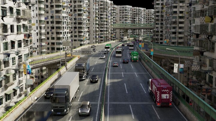 Tạo thế giới thủ tục | Giao lộ, tòa nhà, xe cộ, mô phỏng giao thông