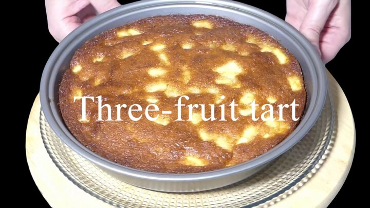 Tarta de Tres Frutas Casera | ¡Pera, Manzana y Melocotón en un Solo Bocado!