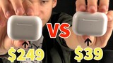 $249 AirPod Pro Vs $39 Clone AirPod Pros - (Comparison) REAL VS FAKE