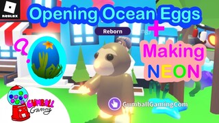 Opening Ocean Eggs + Making NEON Sloth! | Adopt Me - Roblox