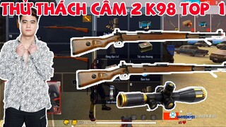 FREE FIRE |  COW TV THỬ THÁCH CẦM HAI K98 2 VS 4 LẤY TOP TRÊN 10 KILL