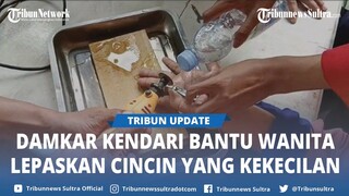 Detik detik Damkar Kendari Sulawesi Tenggara Bantu Wanita Lepas Cincin Karena Kekecilan