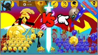 GOLDEN Spearton ZOMBIE vs ICE Mega BOSS - Stick War Legacy Mod 💛 Gameplay