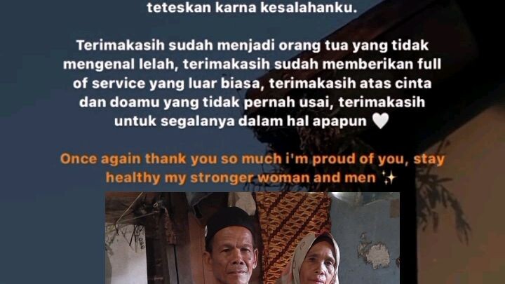 orang tua ku sayang