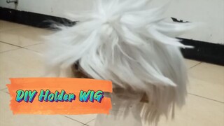 holder WIG DIY untuk styling dan menyimpan wig biar awet