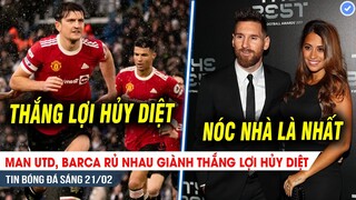 TIN BÓNG ĐÁ 21/2 | Man Utd, Barca rủ nhau thắng hủy diệt; Messi nghe lệnh “nóc nhà” trở về TBN