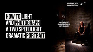 How to Light and Photograph Dramatic Studio Portraits using 2 Speedlight’s OFF CAMERA FLASH Tutorial