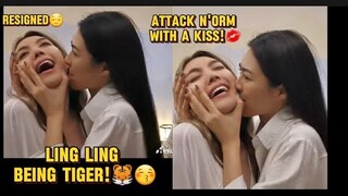 LingOrm kiss attack!🤣😘 #lingorm #thesecretofus #ใจซ่อนรัก