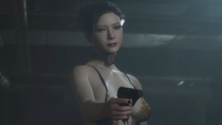 Resident Evil 2: Ada wears a sexy leopard-print bikini—Kun Kun is watching in person!