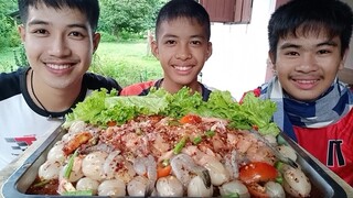 ตำลองกองแซลมอนกุ้งสด  แซ่บจริงจึงบอกต่อ