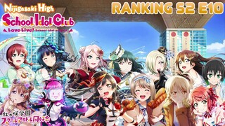 Nijigaku Rankings After S2 E10