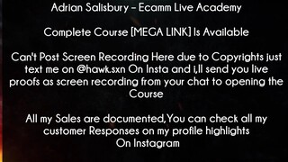 Adrian Salisbury Course Ecamm Live Academy download