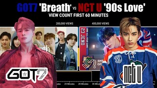 'GOT 7 Breath vs NCT U 90s Love' view count in First 60 Minutes | KPOP RANKING