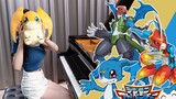 [Tất cả đứng lên, bài hát tiến hóa ở đây! ] Digimon 02 Evolution Song "Break Up!" Ru's Piano | Ayumi
