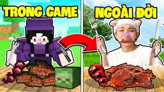 Noob Ruby Thử Thách 24h Ăn Toàn ĐỒ ĂN KINH DỊ TRONG Minecraft ???