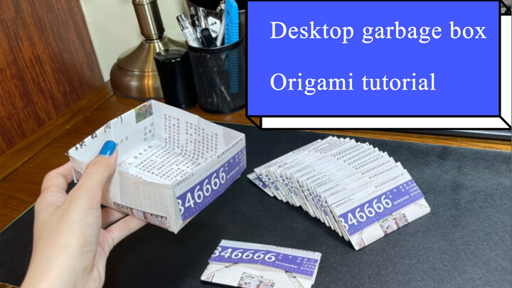 Tutorial Origami Kotak Sampah Desktop