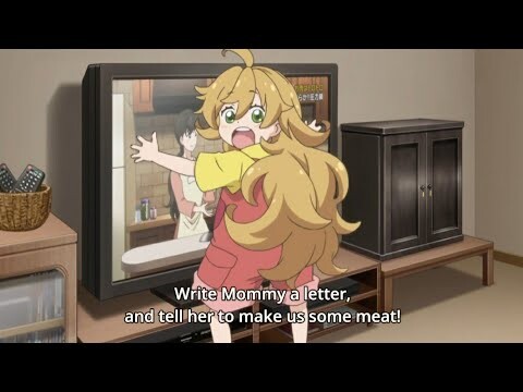 Daddy, write mommy a letter and tell her to make us some meat~