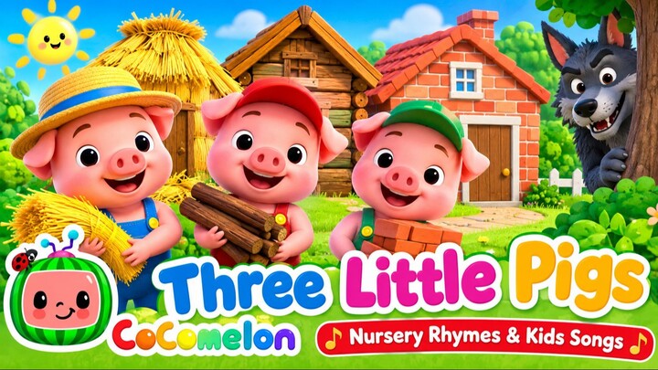 Three Little Pigs - CoComelon Nursery Rhymes & Kids Songs