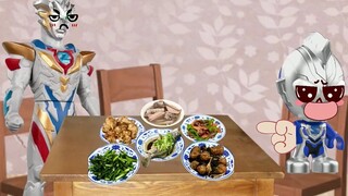 小奥特曼不喜欢吃肉菜。