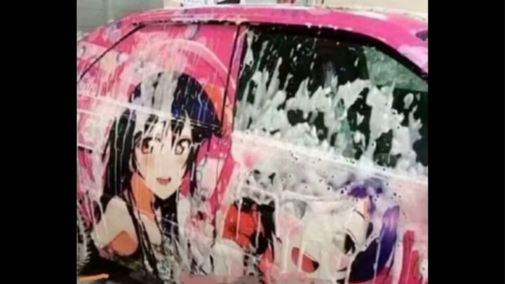 Silly meme images | Washing a themed car