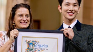 【سوكشو نص صيني】خطاب هونغ جي سو JOSHUA من فرقة SEVENTEEN أمام مجلس مدينة لوس أنجلوس بتاريخ 241109