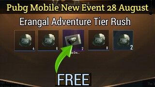 Erangle Adventure Tier Rush Pubg Mobile New Event 28 August | Free 20 Classic Scrap Coupon