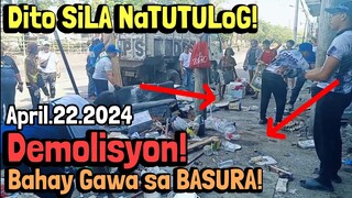 Wasak Mga BaHay sa BANGKETA! Clearing operation metro manila Philippines vlog latest news