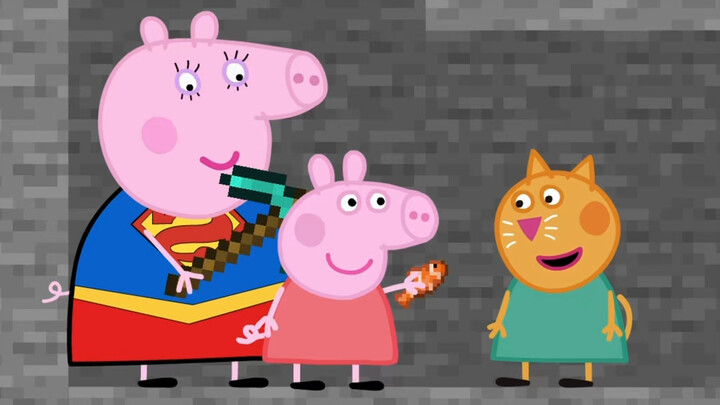 Spider-Man Pig Dad and Superman Pig Mom
