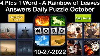 4 Pics 1 Word - A Rainbow of Leaves - 27 October 2022 - Answer Daily Puzzle + Bonus Puzzle