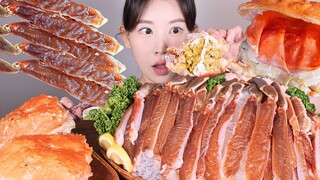 역대급이 돌아왔다🦀 홑게(홋게) 대게회 몸통찜 내장 가득 먹방🧡 Raw Soft snow crab [eating show] mukbang korean food