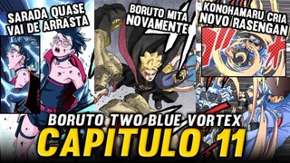 BOMBA! SARADA E HIMAWARI QUASE MORREM E SÃO SALVAS POR BORUTO EM BORUTO TWO BLUE VORTEX CAP 11