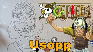 menggambar usop, dari anime one piece