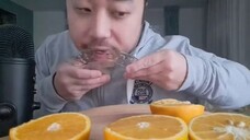 ASMR Plate Licking Squeezed Orange Juice With Inaudible Whispering