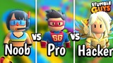 Noob vs Pro vs Hacker In Super Slide | Stumble Guys 🔥👑