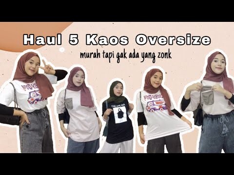 Shopee Haul Kaos Oversize ~ baju oversize murah || Risa Mahaqi