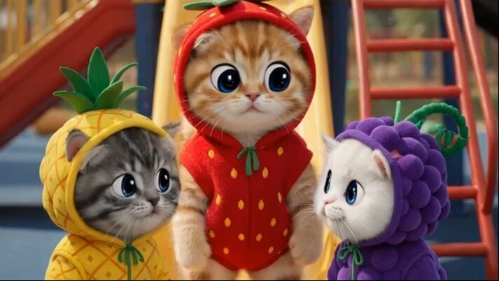 Lagu Anak Kucing Main di Taman Buah