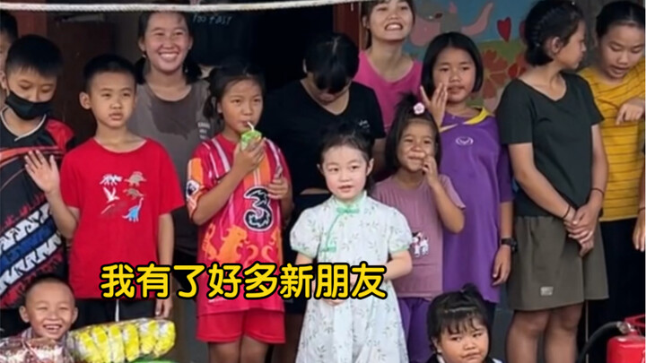 When the human baby went to the orphanage to see the little ones for the first time