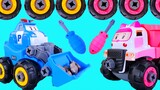 Police Cars Polly Dumpers and Forklifts Moving Stones Repairing Tires Stories
