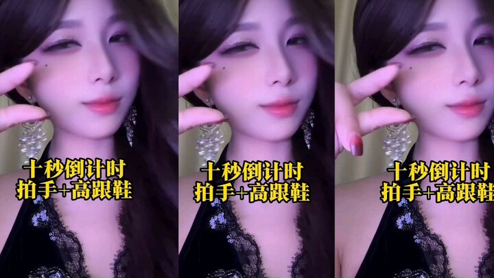 Thời gian đếm ngược 10 giây vỗ tay của nữ hoàng quý phái + giày cao gót