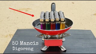 EKSPERIMEN: 50 MANCIS vs Minyak Panas.. Ngeri..!! #experiment