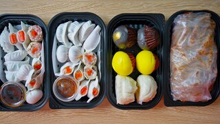 Trying shipped Dimsum - shrimp shiu mai, shrimp hak gow, pork bun, custard bun and more