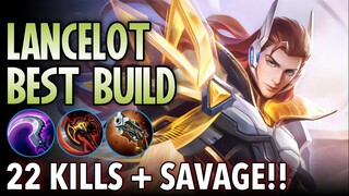 FASTEST SAVAGE EVER!! | LANCELOT BEST BUILD MLBB