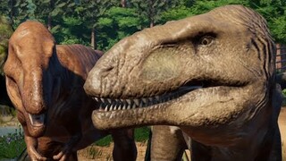 2 Dinosaur Planet Carcharodontosaurus & 2 Paleo Spinosaurus Breakout & Fight - JWE Mods (4K 60FPS)